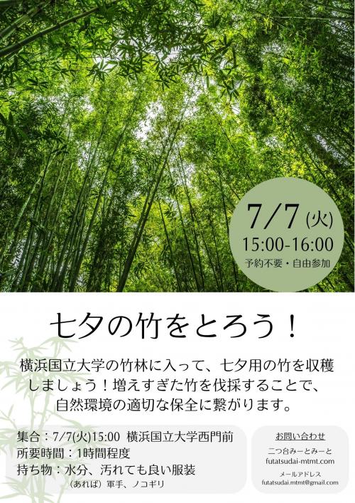 【活動報告】「七夕の竹をとろう！」イベントを開催しました。